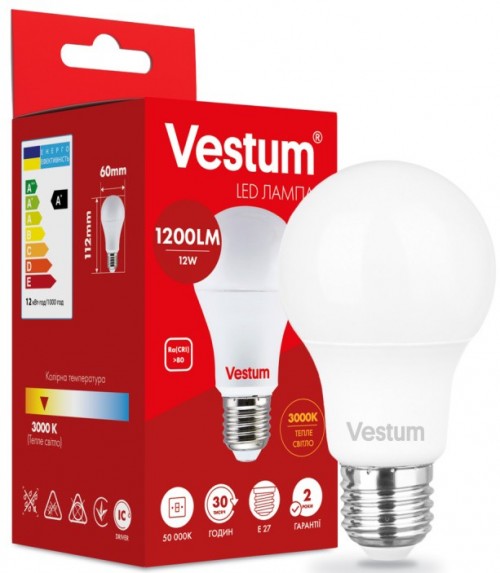 Vestum A60 12W 3000K E27