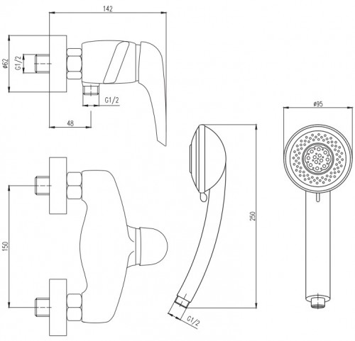 Чертеж с размерами