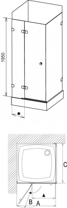 Ravak Brilliant BSDPS-90L