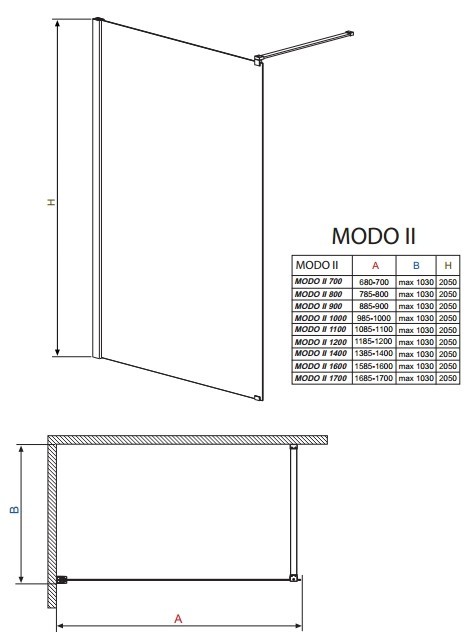 Radaway Modo II 140