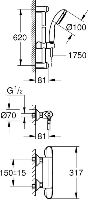 Grohe Grohtherm 1000 34151