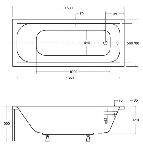 Besco Continea 150x70