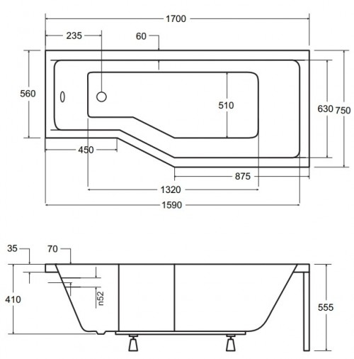 Besco Integra 170x75