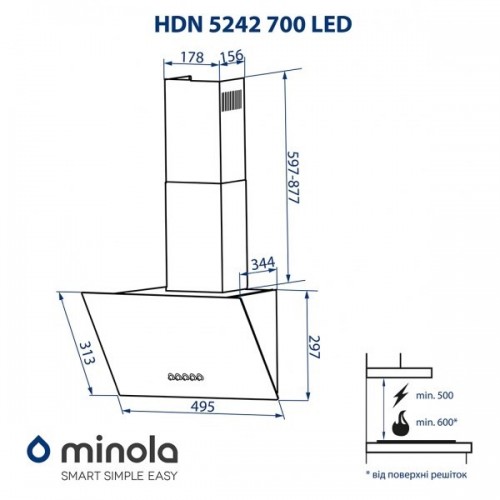 Minola HDN 6212 BL 700 LED черный