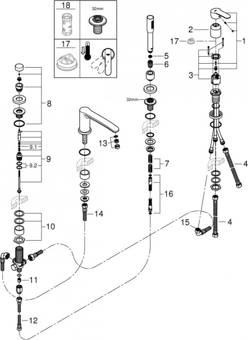 Grohe Eurostyle Cosmopolitan New 23048