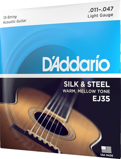 DAddario Acoustic Silk and Steel 12-String 11-47