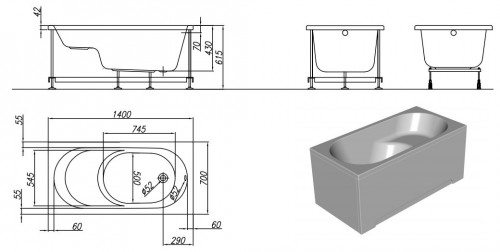 Kolpa San Tamia S 140x70