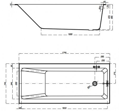 Cersanit Crea 170x75