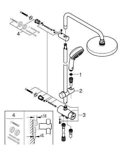 Grohe Tempesta Cosmopolitan System 200 27394