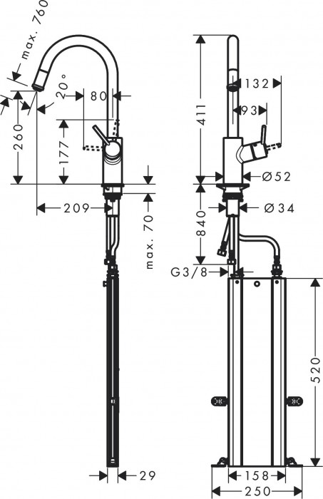 Hansgrohe Talis M52 73878000