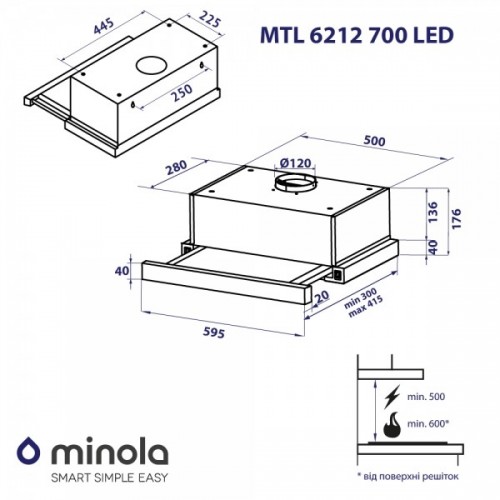 Minola MTL 6212 BL 700 LED