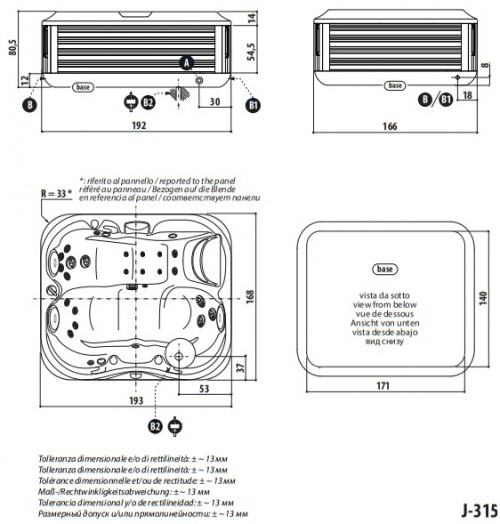 Jacuzzi J-315 193x168