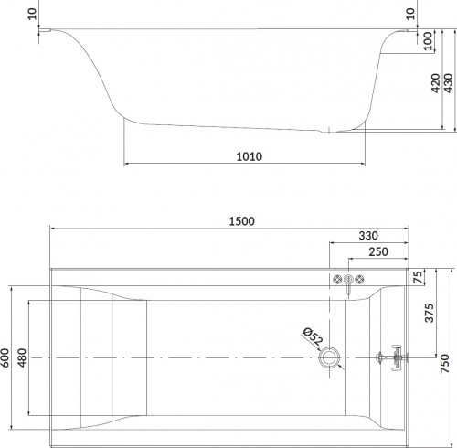 Cersanit Larga 150x75