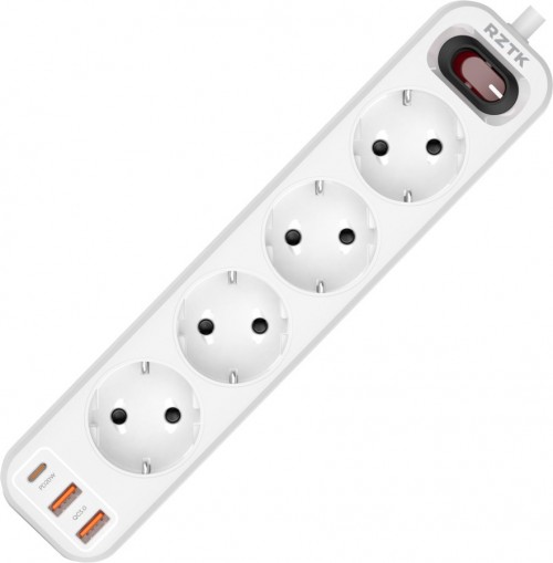 RZTK Power Strip 4+2 USB-A (QC 3.0)+USB-C (PD20W)