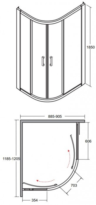 Besco Modern 120x90 MA-120-90-C