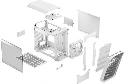 Fractal Design Torrent Nano White RGB Clear Tint