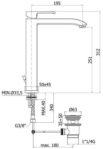 Paffoni Level LES085CR