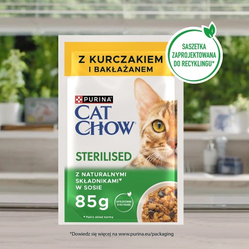 Cat Chow Sterilised Chicken Pouch 85 g