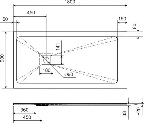 Excellent Arda 180x90 BREX.1503.180.090.WHN