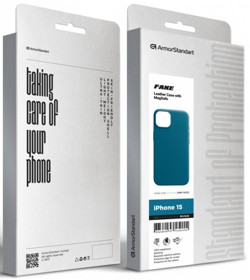 ArmorStandart Fake Leather Case for iPhone 15