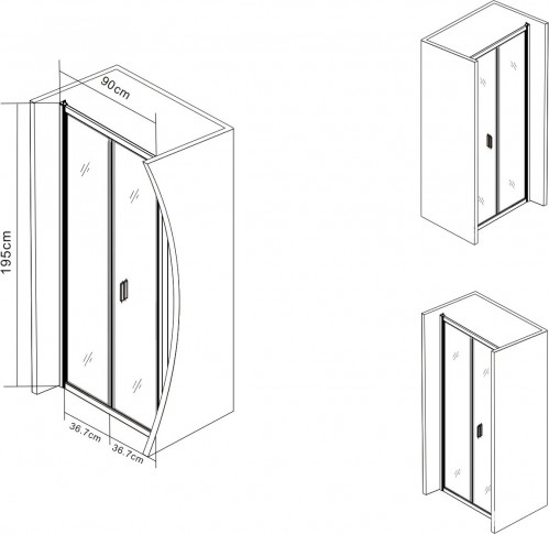 AM-PM Gem 90x195 W90UG-090-1F-195MT