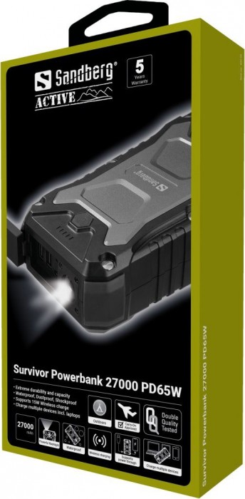 Sandberg Survivor Powerbank 27000 PD65W