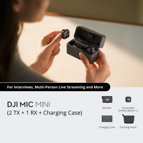 DJI Mic Mini (2 mic + 1 rec + charging Case)