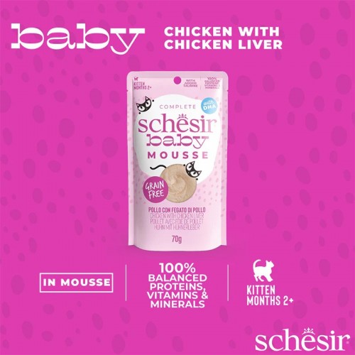 Schesir Baby Chicken/Chicken Liver Pouch 70 g