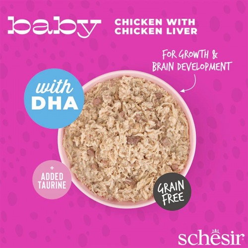 Schesir Baby Chicken/Chicken Liver Canned 70 g