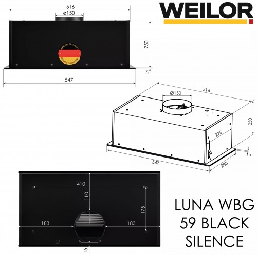 Weilor Luna WBG 59 BK Silence