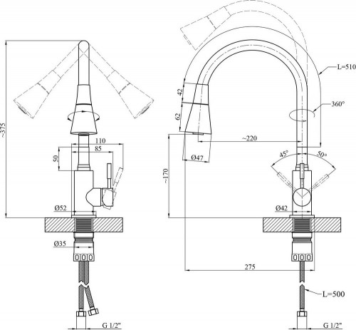 KRONER Edelstahl Klassisch-ESG031BLK CV035371