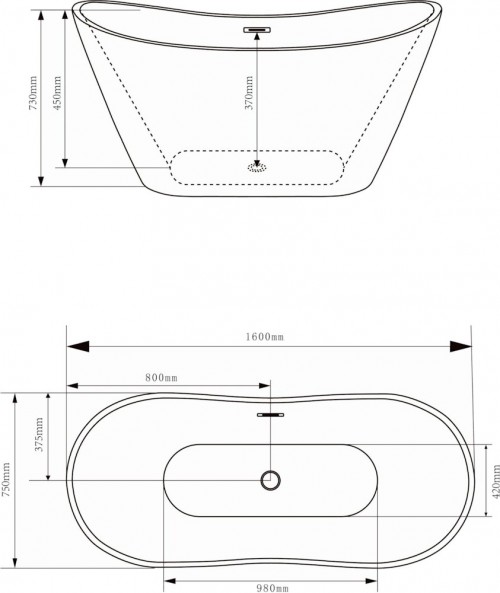 AquaStream Alpi 160x75