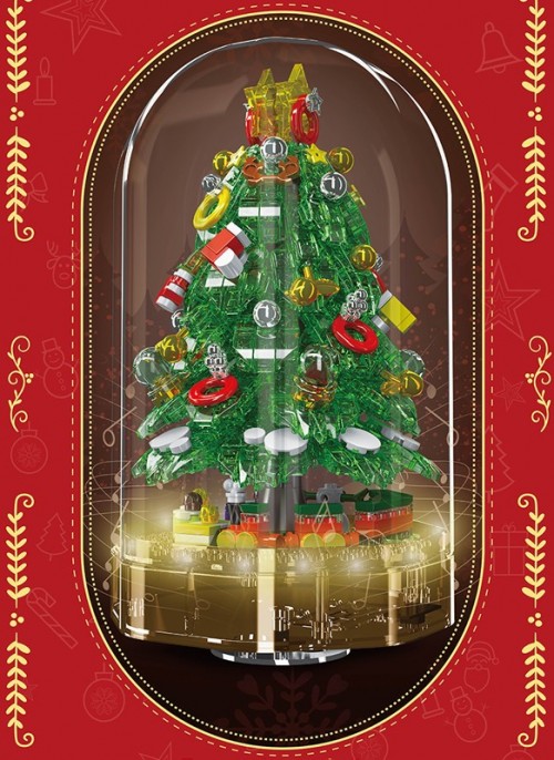 Mould King Green Magical Christmas Music Box 10090