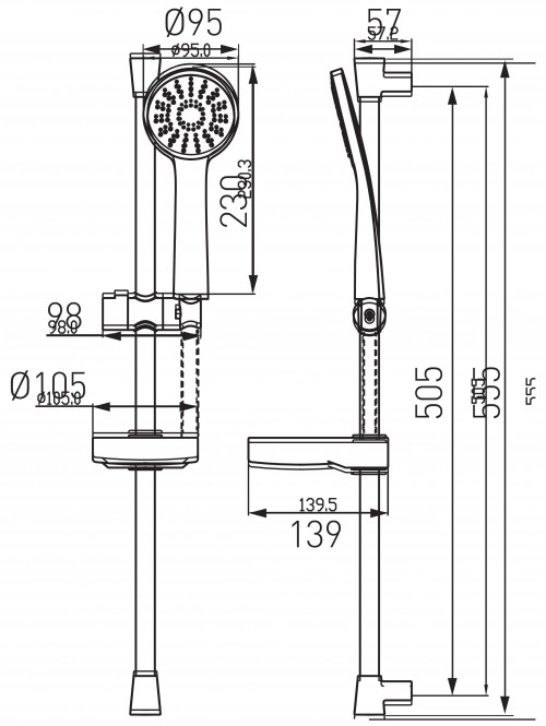 Чертеж с размерами Ferro Bellis N180B