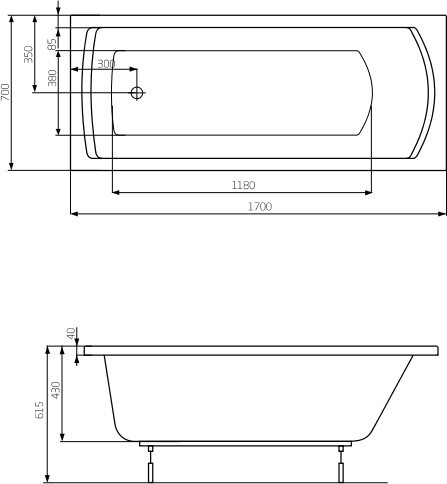 Roca Linea 170x70