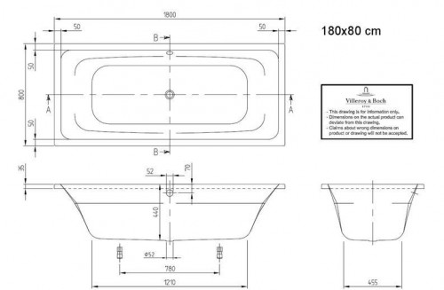 Villeroy & Boch Targa Style 180x80