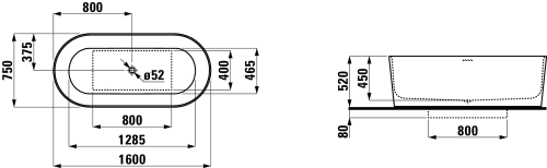 Laufen Val 160x75 H2302820000001