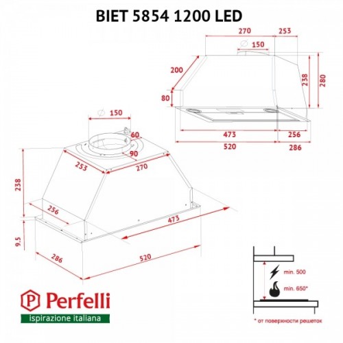 Perfelli BIET 5854 BL 1200 LED