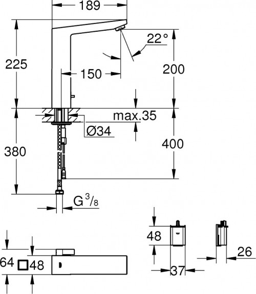 Grohe Eurocube E 36441000