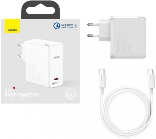 Комплектация BASEUS GaN2 Fast Charger 1C 100W