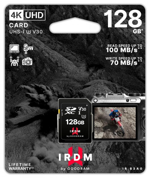 GOODRAM microSDXC IRDM S3A0 V30 UHS I U3 128Gb
