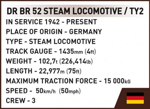 COBI DR BR 52/TY2 Steam Locomotive 6283