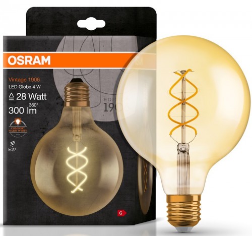 Osram Vintage 1906 Globe 28 4W 2000K E27