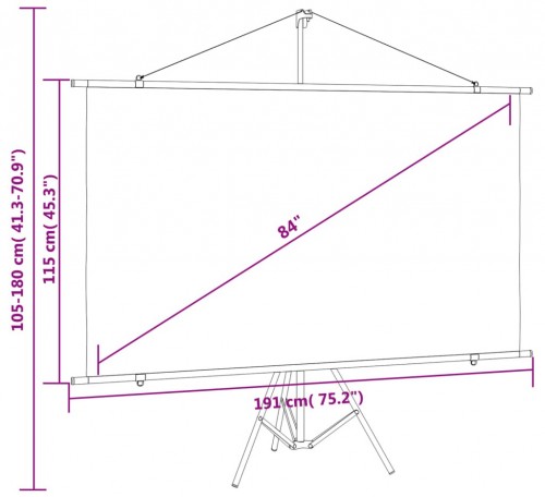 VidaXL Tripod 191x115