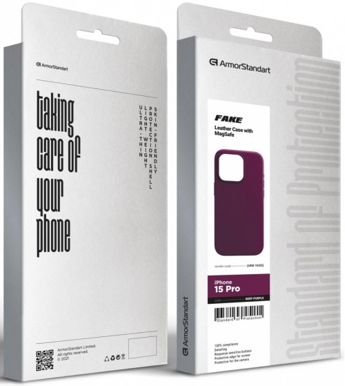 ArmorStandart Fake Leather Case for iPhone 15 Pro