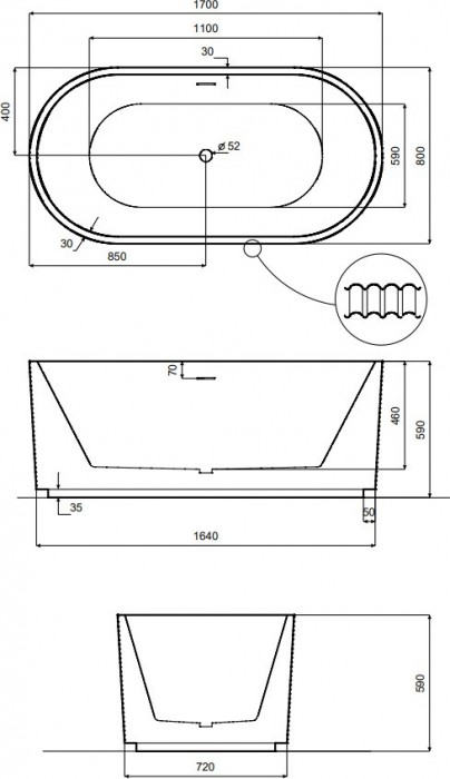 Besco Giuliana 170x80 WAS-170-GL