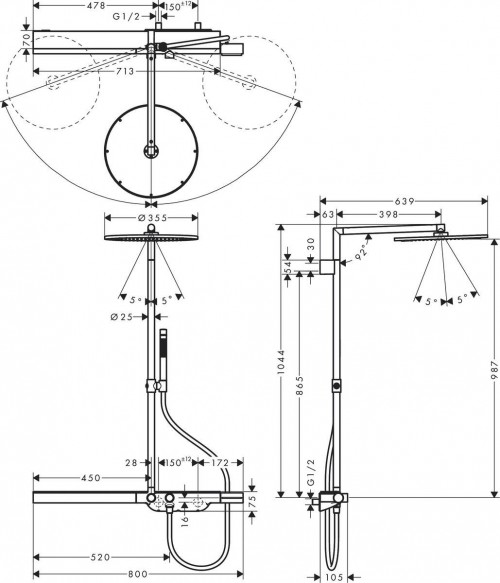 Axor Showerpipe 800 27984000