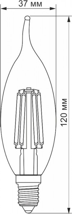 Videx Filament C37Ft 6W 4100K E14