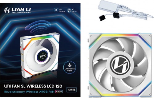 Lian Li Uni Fan SL120 LCD RGB White