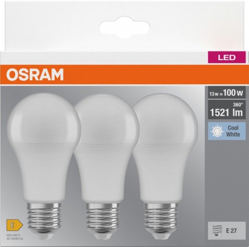 Osram LED Base Classic A100 13W 4000K E27 3 pcs